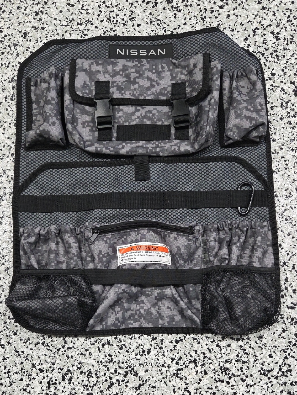 Nissan Gray Digital Camo Car Backseat Organizer
